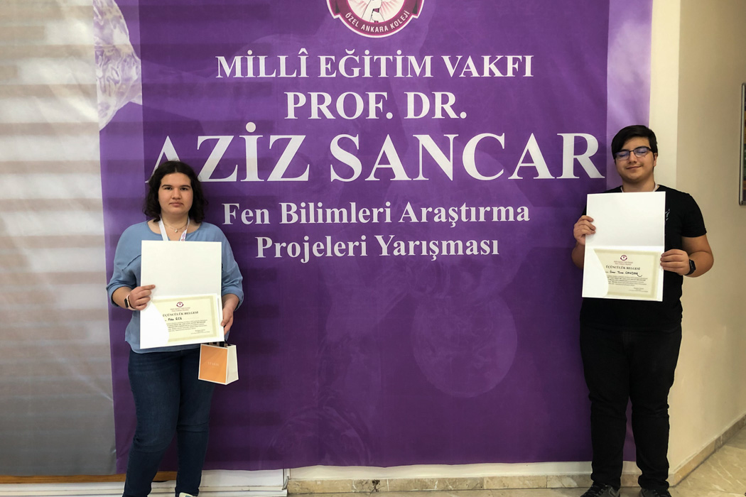 Aziz Sancar Bilim Yarışması’nda Fizik Dalında 3’üncülük Ödülü